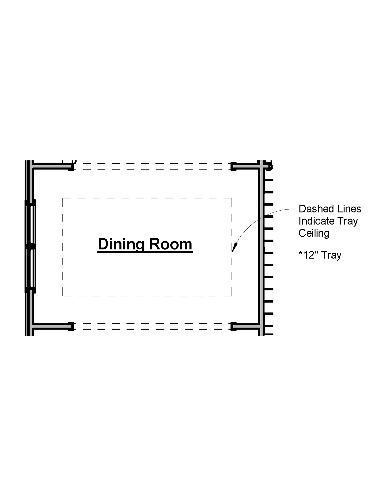 Dining Room-Tray Ceiling Option - undefined