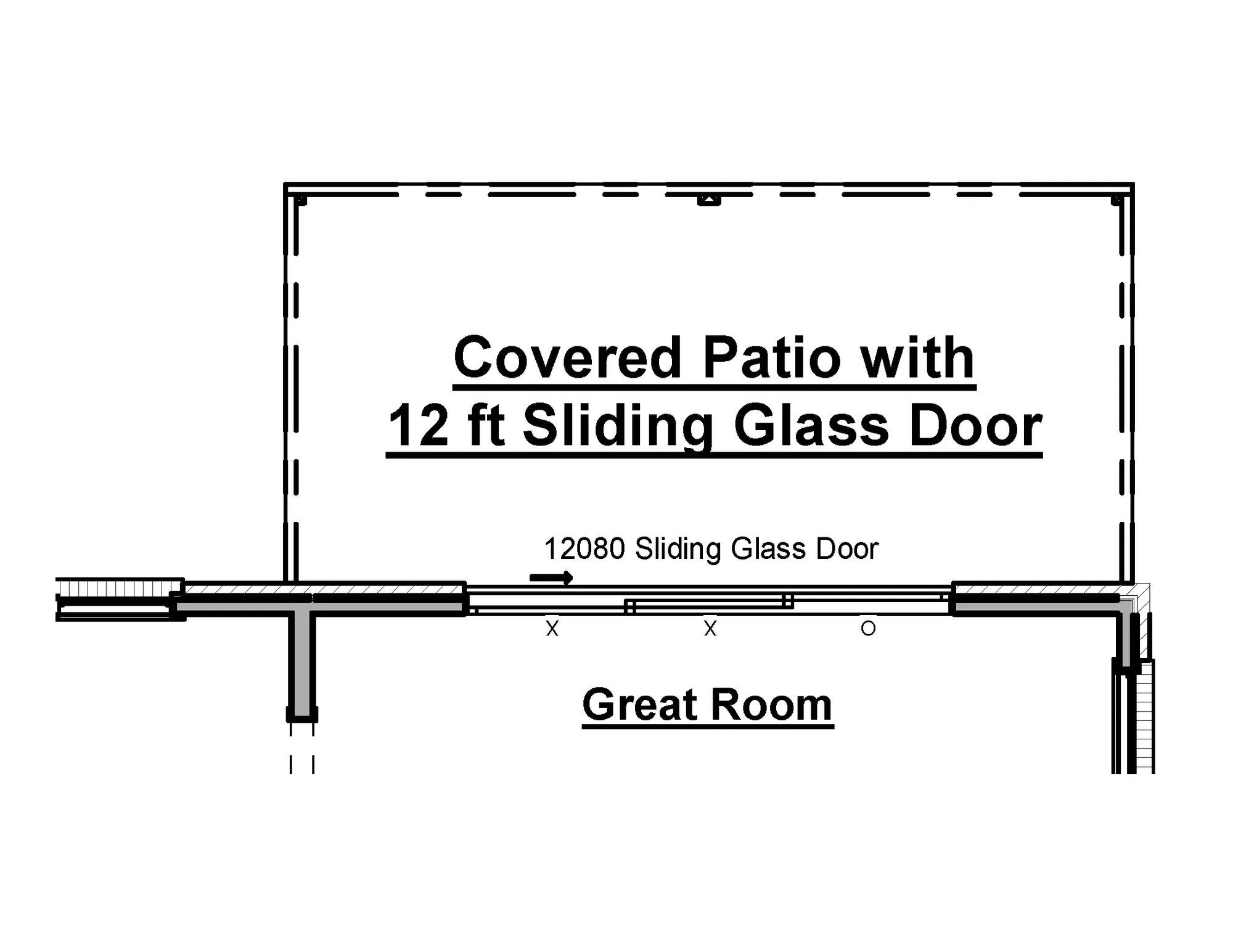 12ft Sliding Glass Door Option - undefined