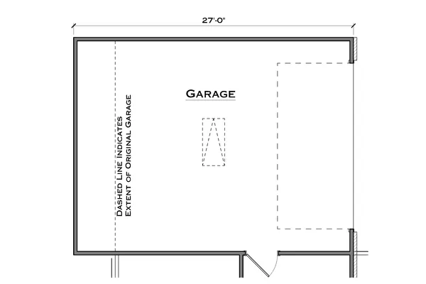 4ft Garage Extension Option* Adds ~84sf