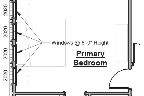 Primary Bedroom Privacy Windows Option