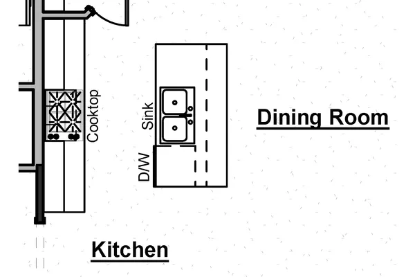 Chef ’s Kitchen Option Includes: - Wood Hood & Gas Cooktop - Wall Oven & Microwave Stack - Dishwasher