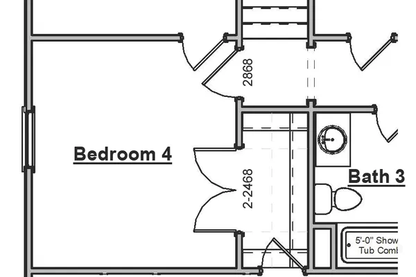 2nd Floor 4th Bedroom in Loft Option