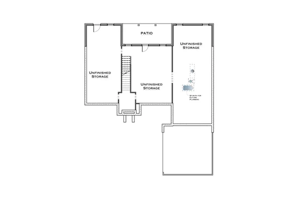 Unfinished Basement -Adds approximately 1,915sf of unfinished space