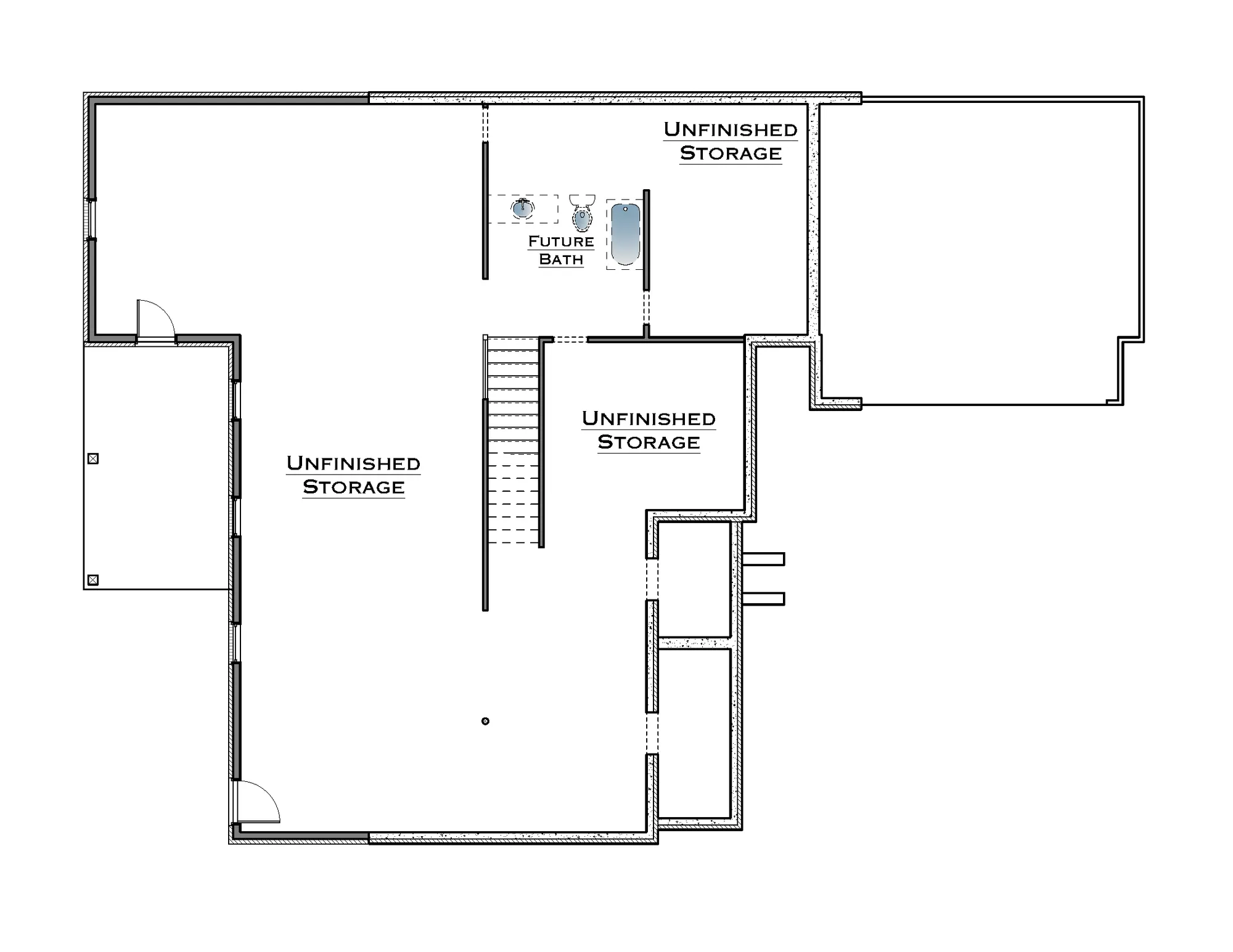 Unfinished Basement with Breakfast Nook - undefined