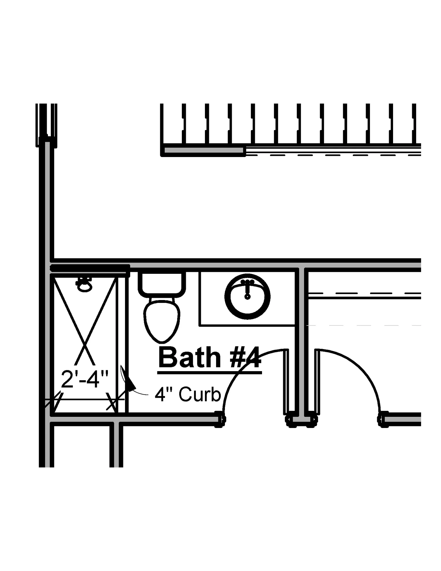 5th Bedroom Bath 4 Tile Shower - undefined