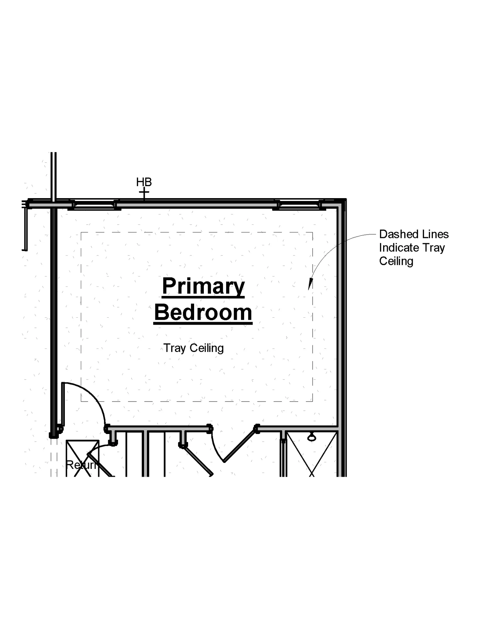 Primary Bedroom - Tray Ceiling Option - undefined