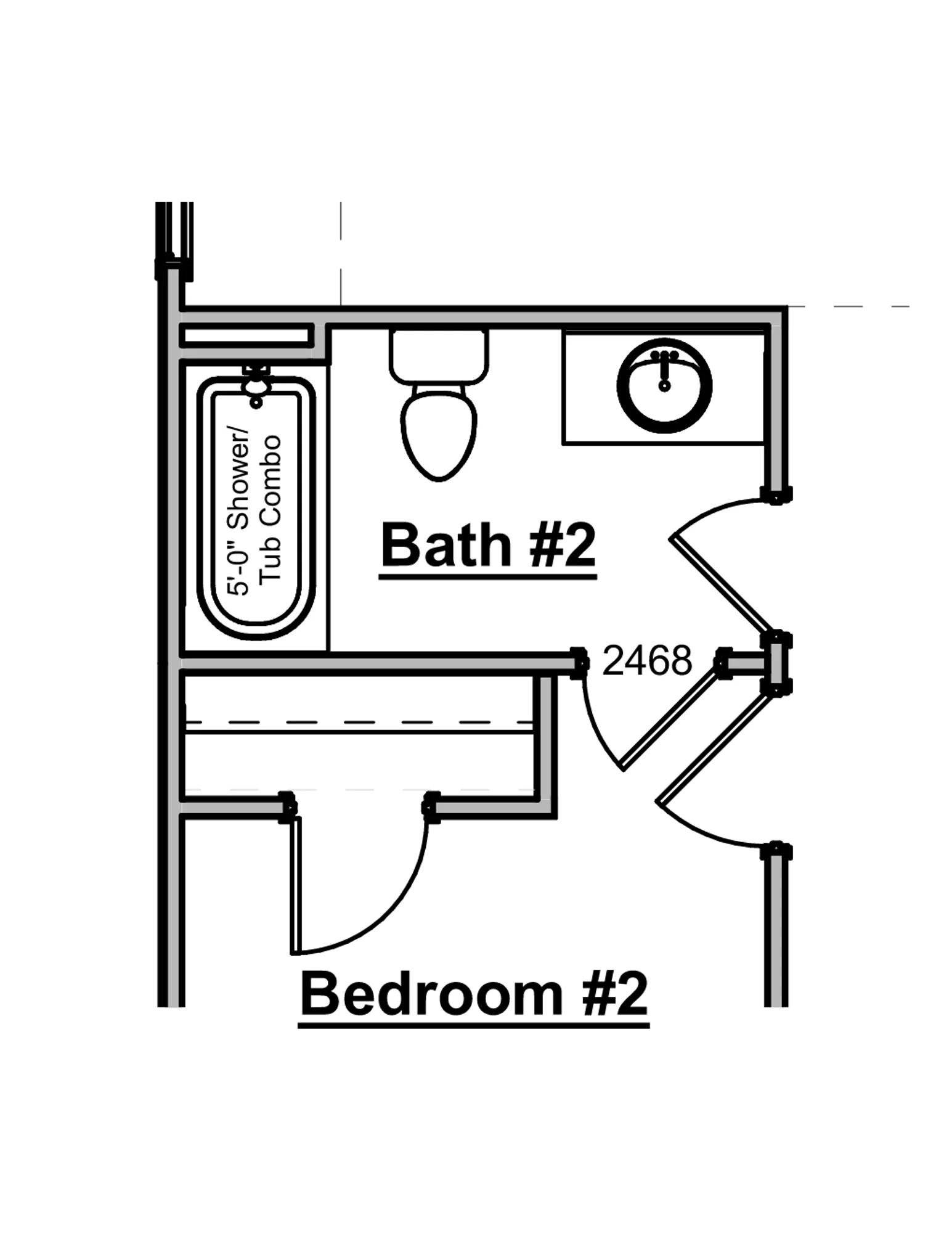 Bedroom 2 Bath Access - undefined