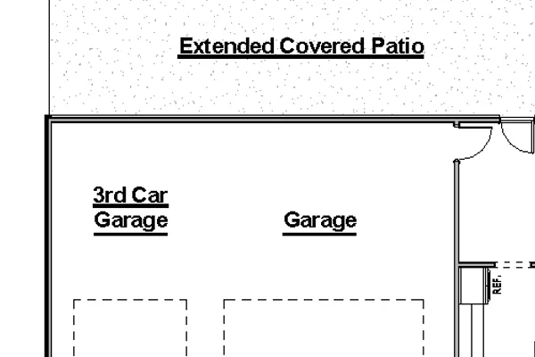 *3rd Car Garage w/ Covered Patio Extension (Adds 264sf to Garage & l 32sf to Covered Patio)