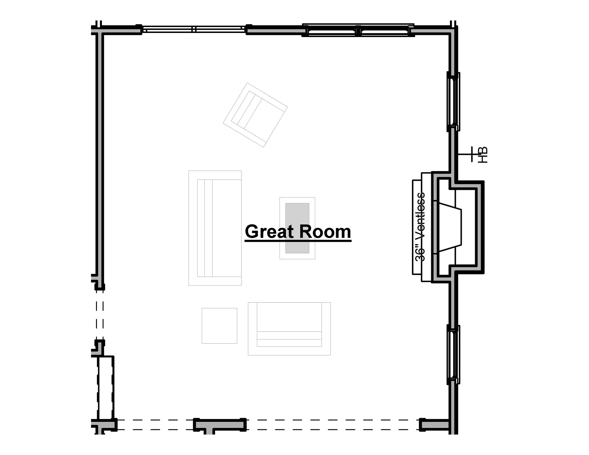 Great Room - Fireplace Bump Out Option - undefined