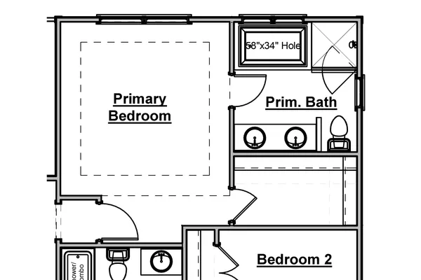 Primary Bathroom Tub Option