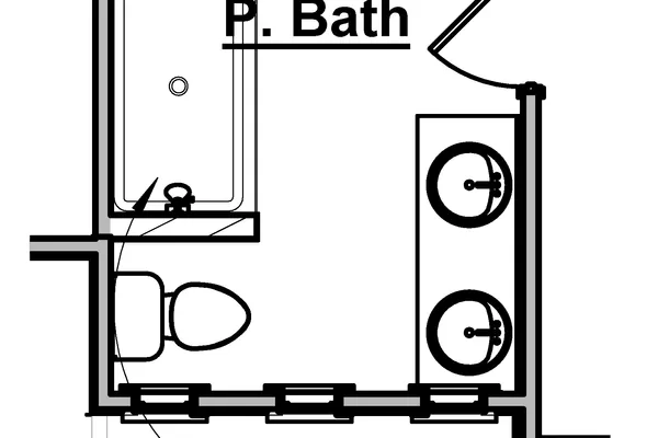 Primary Bath Shower Pan with Tile Surround