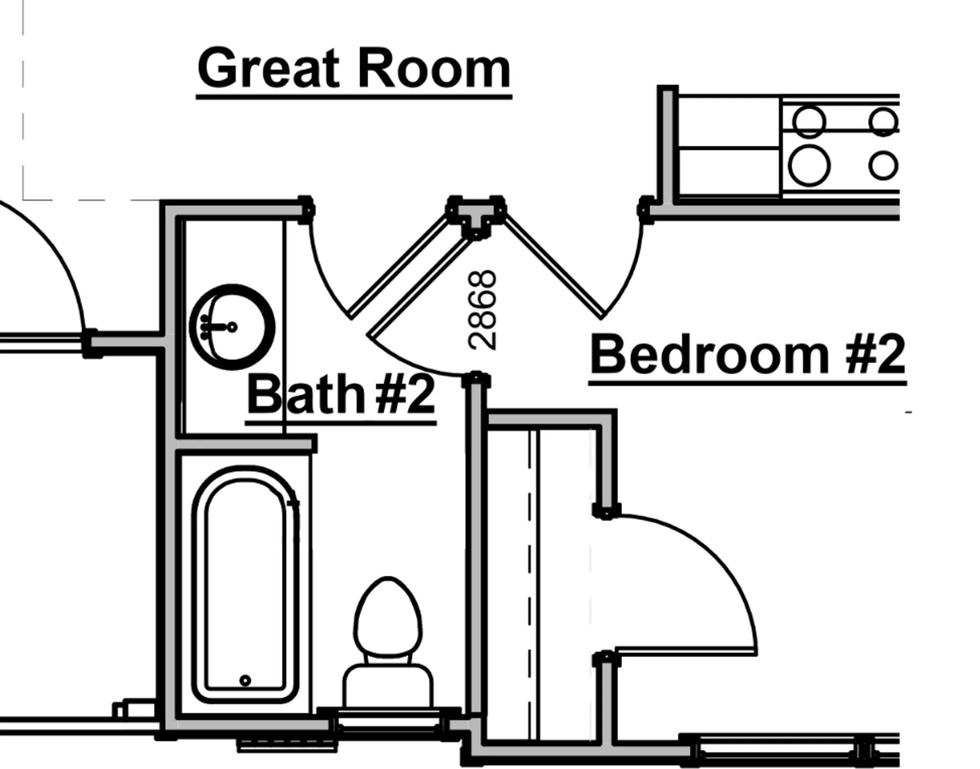 Bedroom 2 Bath Access - undefined
