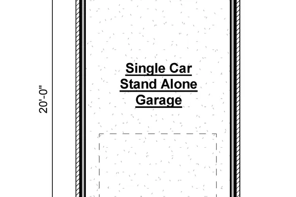 Single Car Stand Alone Garage Option* (Requires Side Load Garage Option)