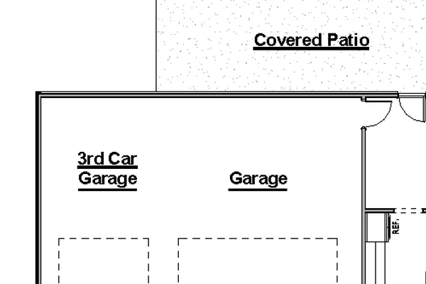 *3rd Car Garage Option (Adds 264sf to Garage)
