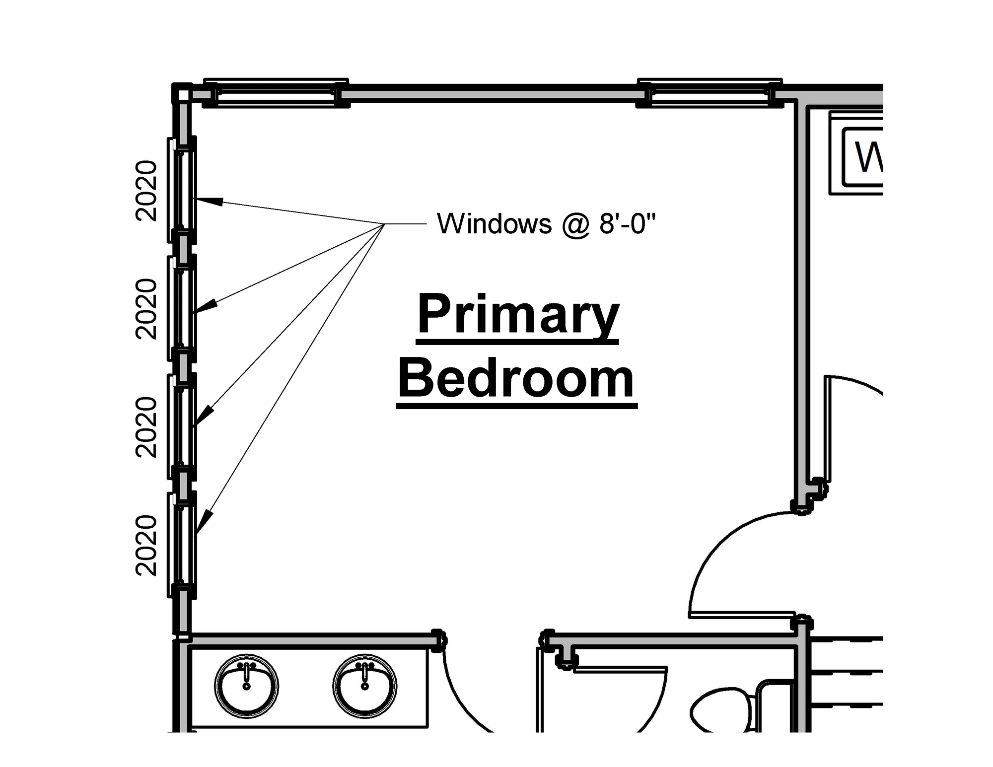 Primary Bedroom - Privacy Windows Option - undefined