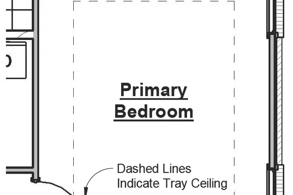 Primary Bedroom - Tray Ceiling Option