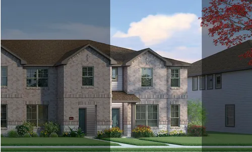Crockett with Elevation 6B Stone Exterior 2023 Townhomes
