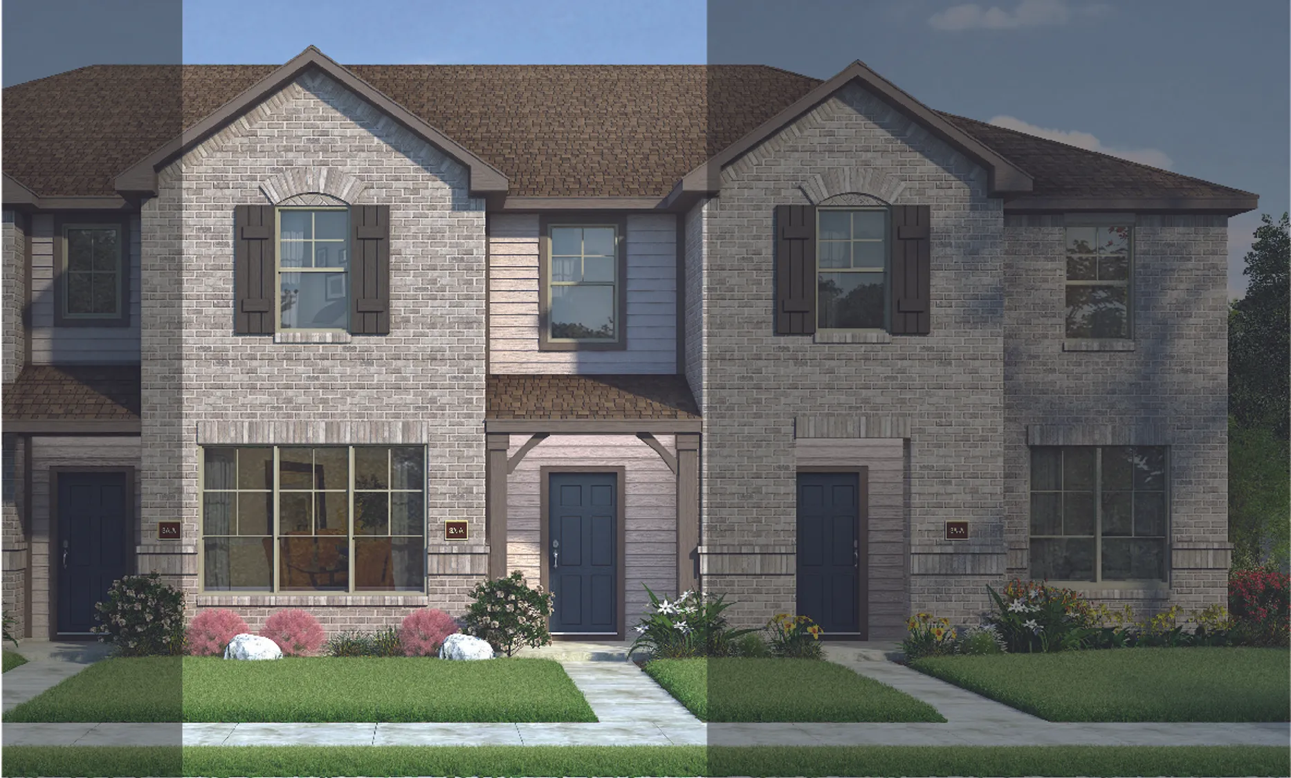 Travis with Elevation 3A Brick Exterior 2023 Townhomes