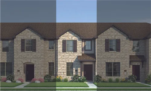 Crockett with Elevation 5A Brick Exterior 2023 Townhomes