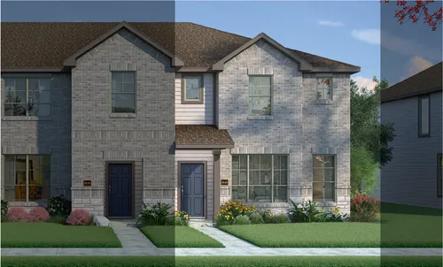 Crockett with Elevation 3B Stone Exterior 2023 Townhomes