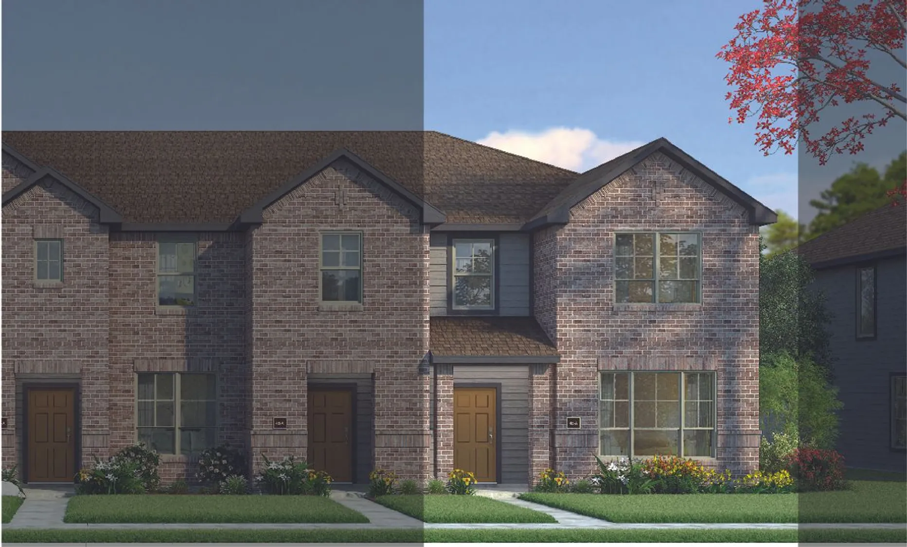 Houston with Elevation 4A Brick Exterior 2023 Townhomes