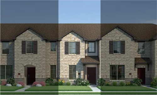 Crockett with Elevation 5A Stone Exterior 2023 Townhomes