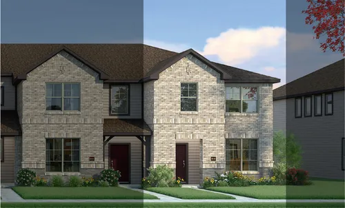 Houston with Elevation 5B Stone Exterior 2023 Townhomes