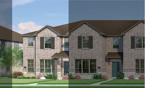Crockett with Elevation 6A Stone Exterior 2023 Townhomes