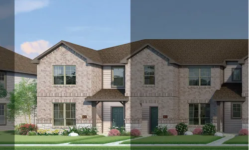 Travis with Elevation 6B Stone Exterior 2023 Townhomes