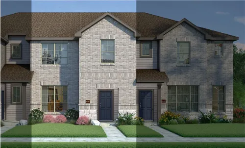 Houston with Elevation 3B Stone Exterior 2023 Townhomes
