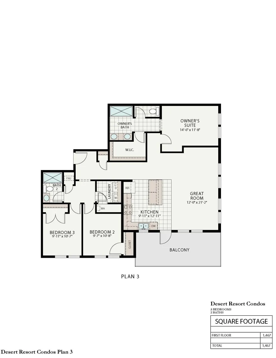 Desert Resort Condo Plan 3