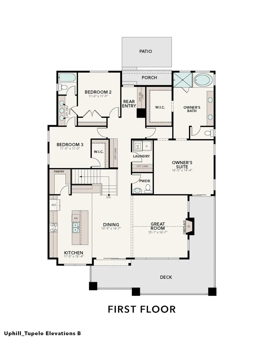 Uphill Estate Tupelo B | First Floor