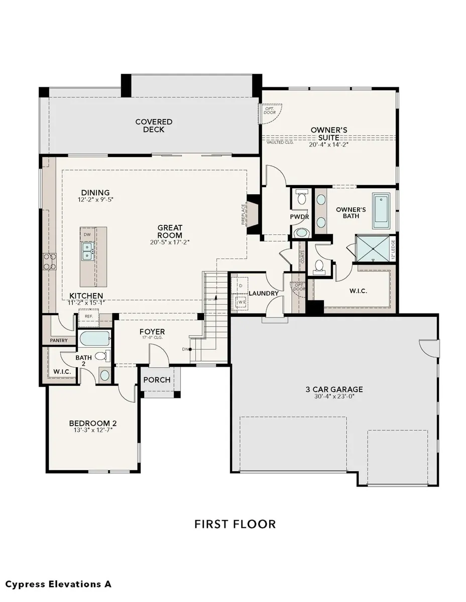 Downhill Cypress A | First Floor