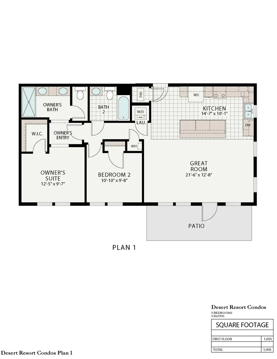 Desert Resort Condo Plan 1