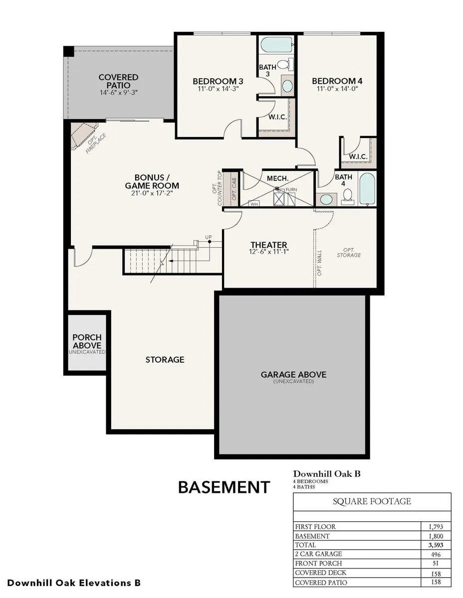 Downhill Estate Oak B | Basement