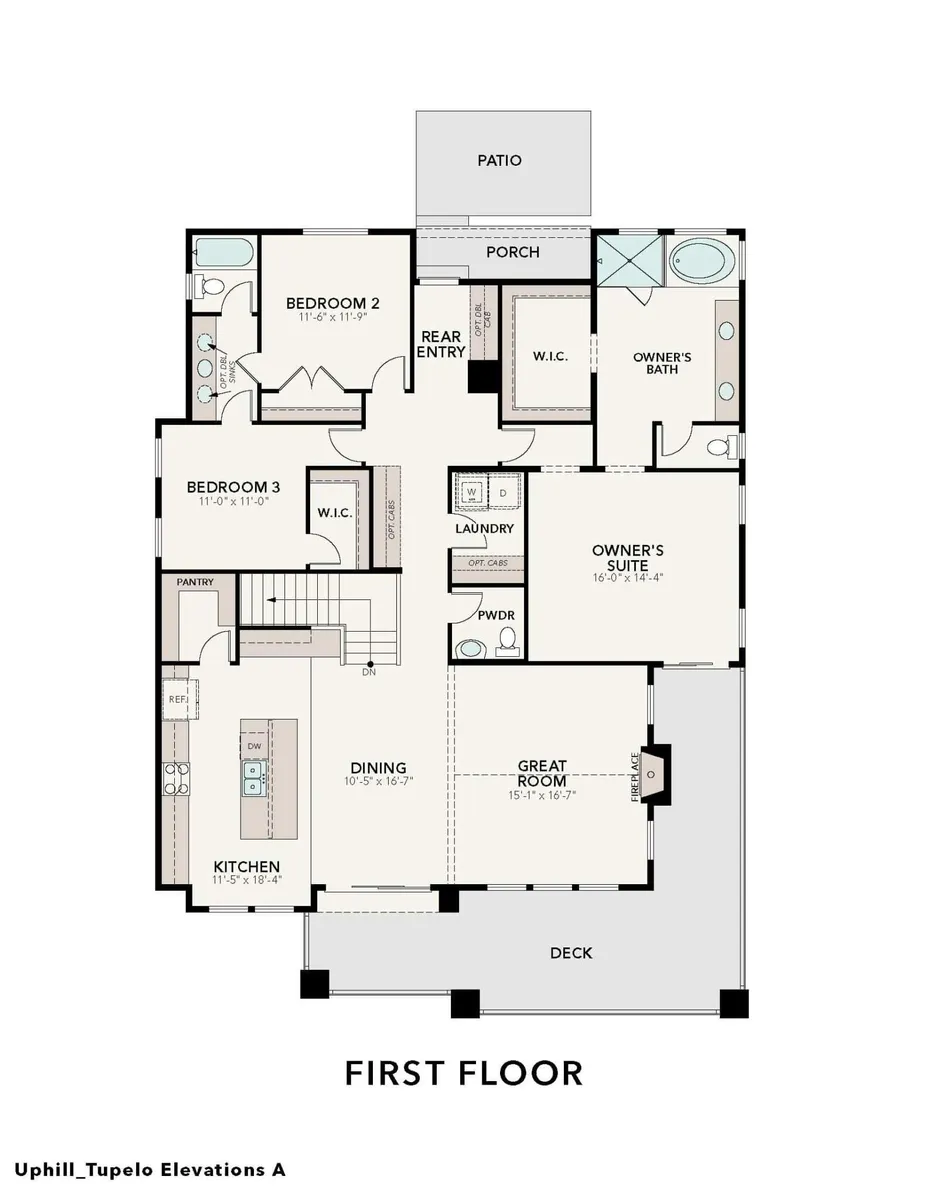 Uphill Estate Tupelo A | First Floor