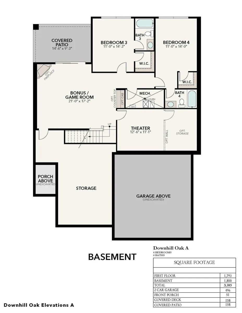 Downhill Estate Oak A | Basement
