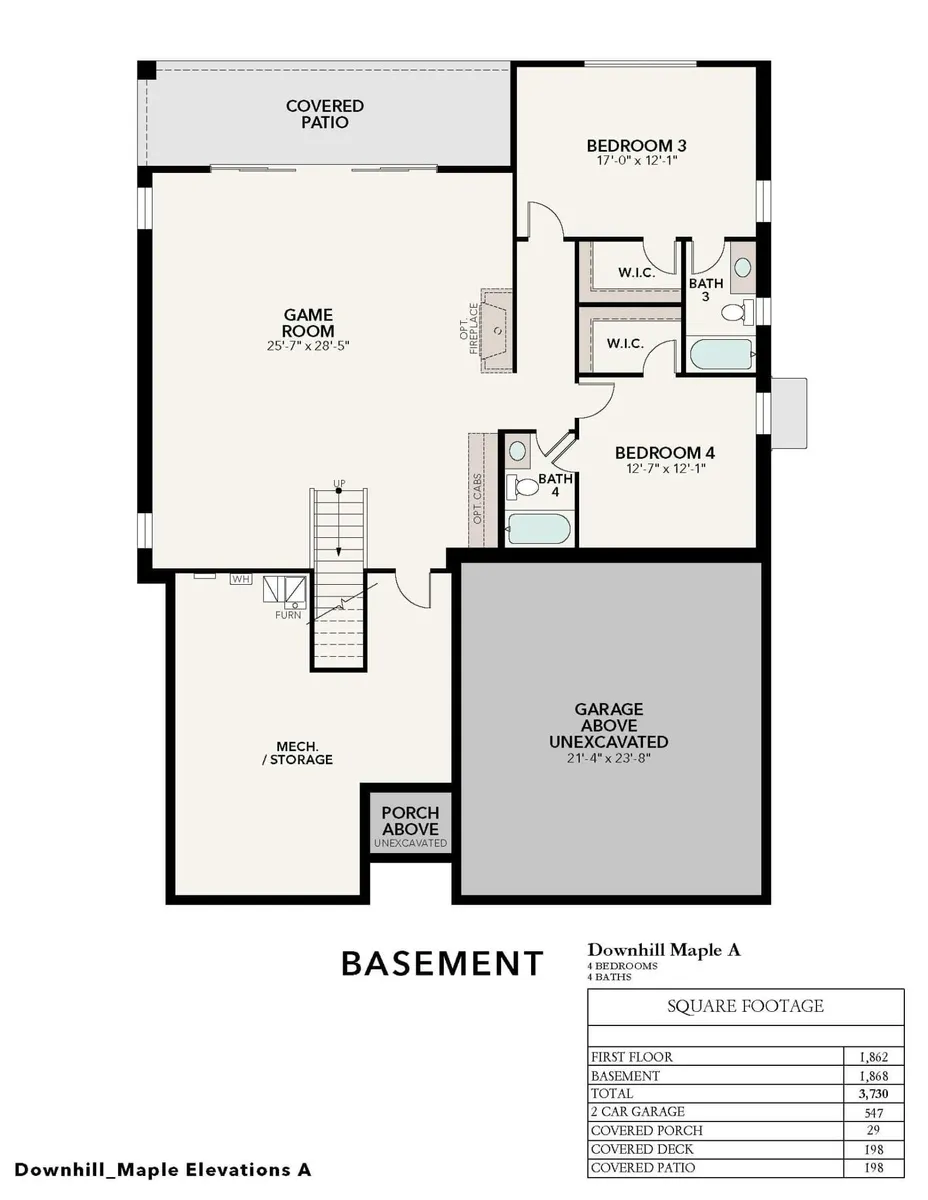Downhill Estate Maple A | Basement
