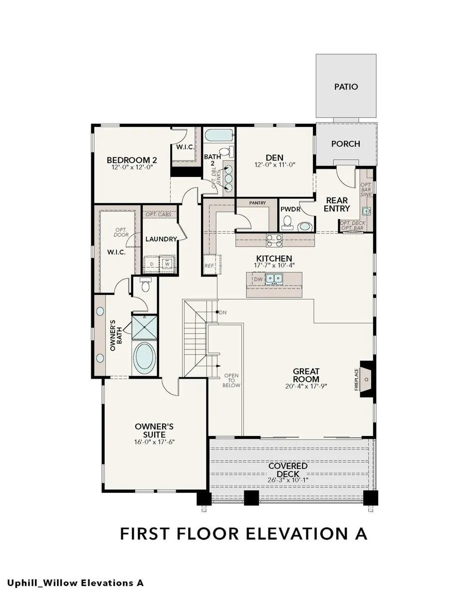 Uphill Estate Willow A | Elevation