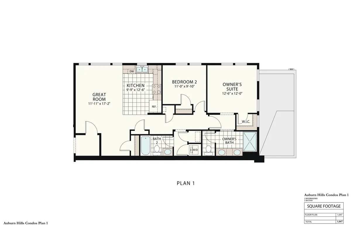 Auburn Hills Condos Plan 1