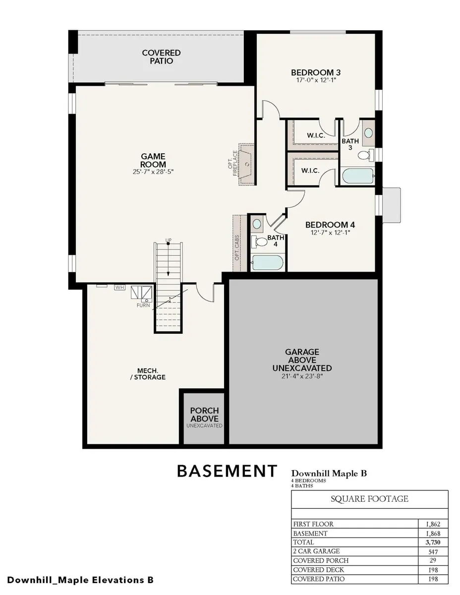 Downhill Estate Maple B | Basement