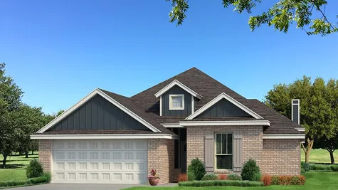 Homes by Taber A Brick Elevation - Navy Blue