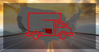 Moving to Oklahoma from California map overlay