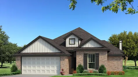 Homes by Taber A Brick Elevation - Black and White