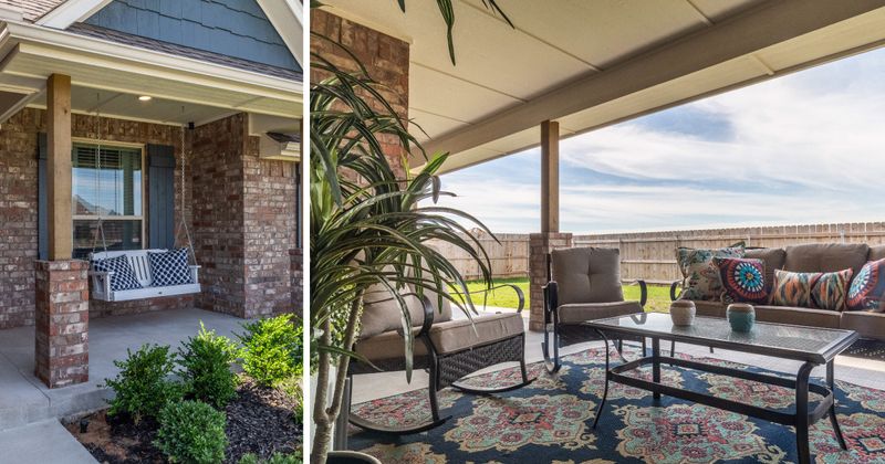 Outdoor spaces of a Taber home in Tulsa.