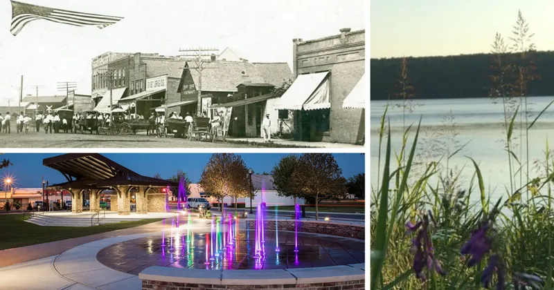A collage of photos from Bixby Oklahoma through the years.