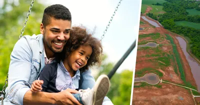 Image of a family enjoying life in Village Verde, a Piedmont community by Homes by Taber.