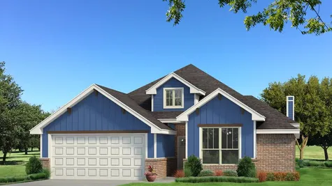 Homes by Taber Brinklee A2 Siding Elevation - Royal Blue