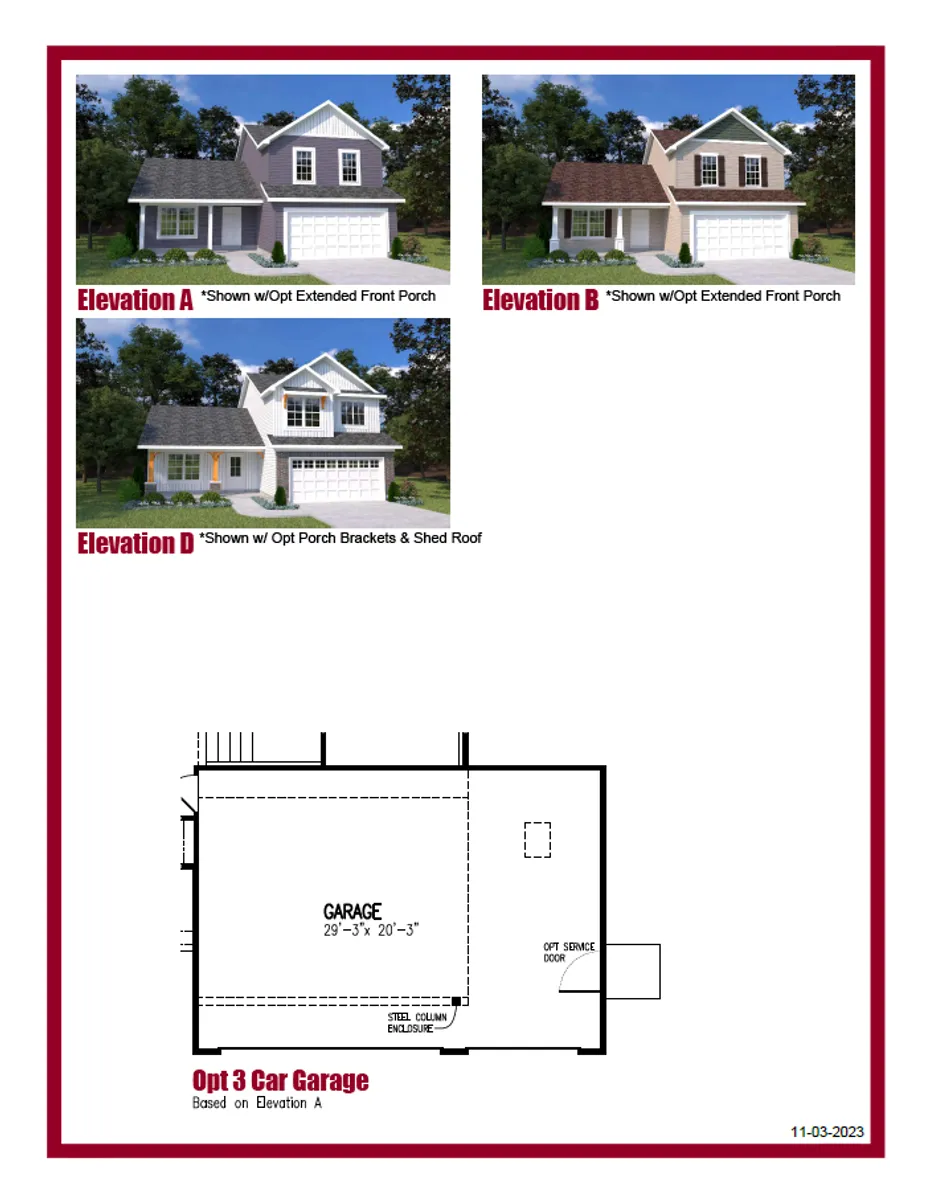 Oakley 2-Story Floor Plan by Houston Homes, LLC
