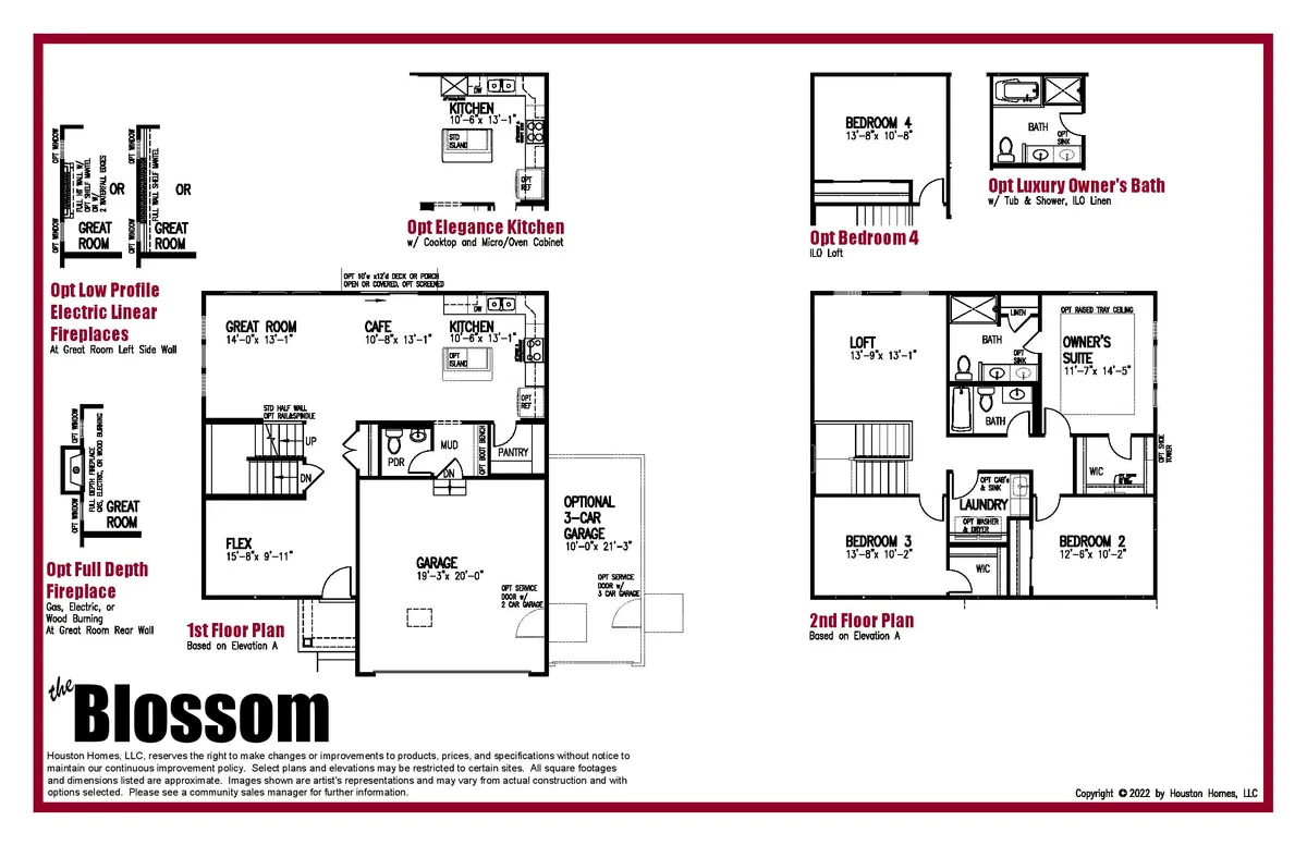 Blossom 2-Story Floor Plan by Houston Homes, LLC